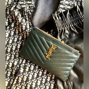 YSL authentic Zipped Pouch Clutch